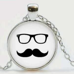 Hippy mustache pendant
